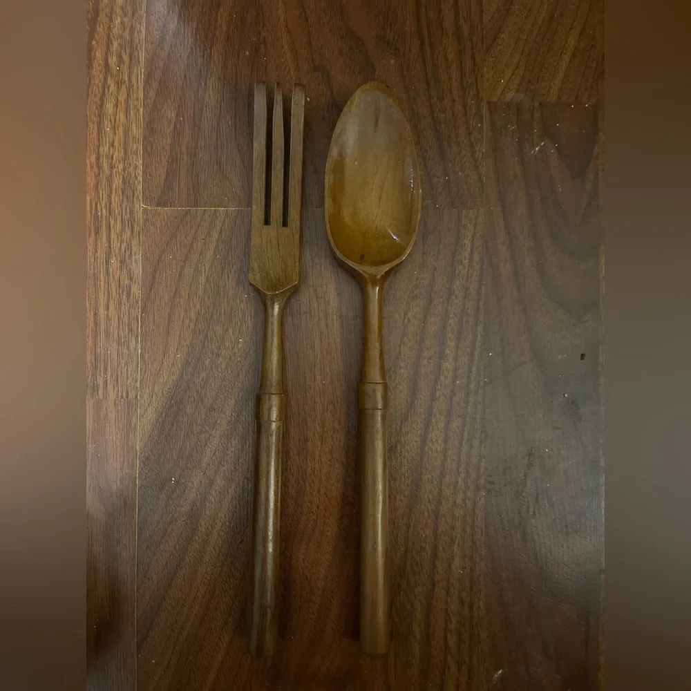 Wooden-like Fork and Spoon Set
